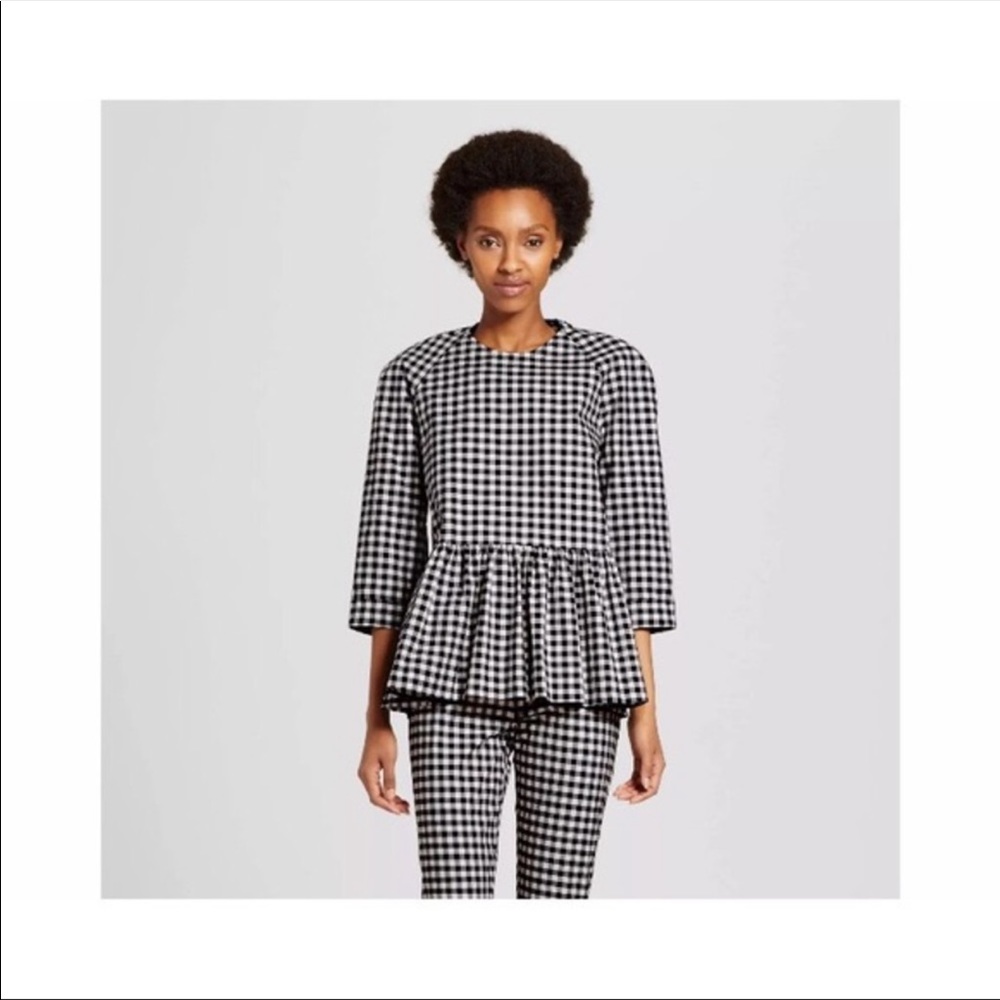 Victoria Beckham for Target Gingham Peplum top